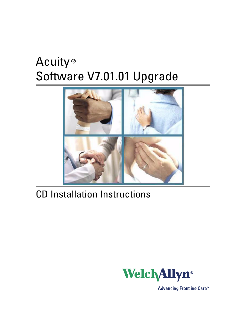 Welch Allyn Acuity Software Upgrade CD - Installation Guide User Manual | 28 pages