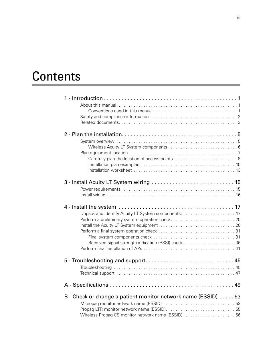 Welch Allyn Acuity LT Mobile - Installation Guide User Manual | Page 3 / 64