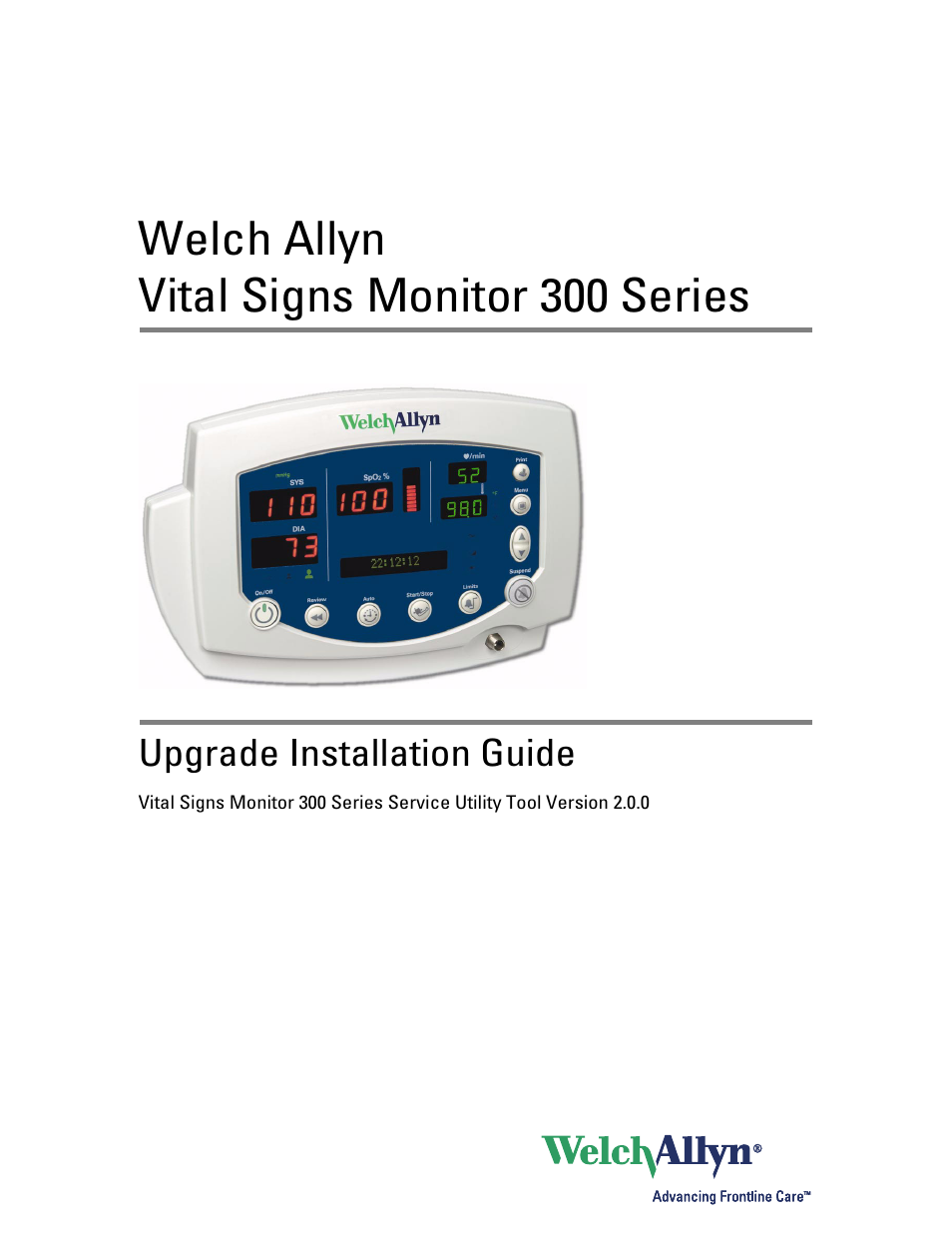 Welch Allyn VSM300 Upgrade, 810-2183-01C - Installation Guide User Manual | 16 pages