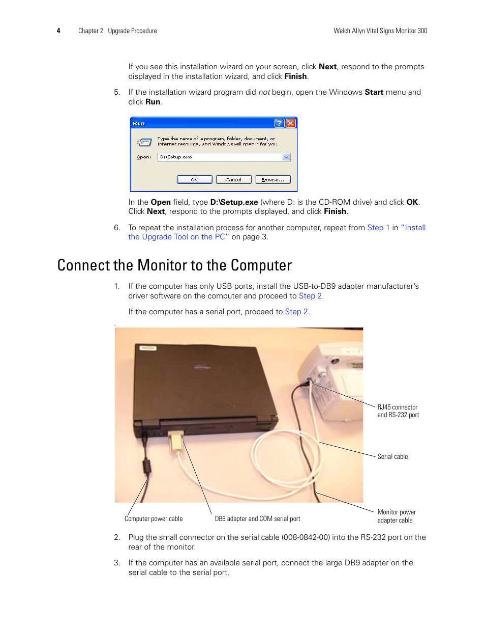 Connect the monitor to the computer, Step 5 | Welch Allyn VSM300 Upgrade, 810-2183-01C - Installation Guide User Manual | Page 8 / 16