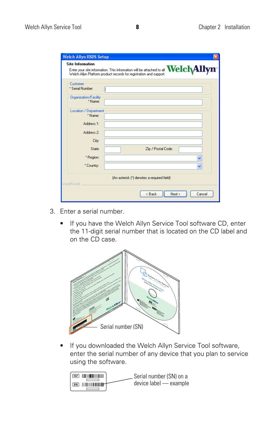 Welch allyn service tool 8 chapter 2 installation | Welch Allyn Service Tool, Installation and Configuration - Installation Guide User Manual | Page 11 / 24