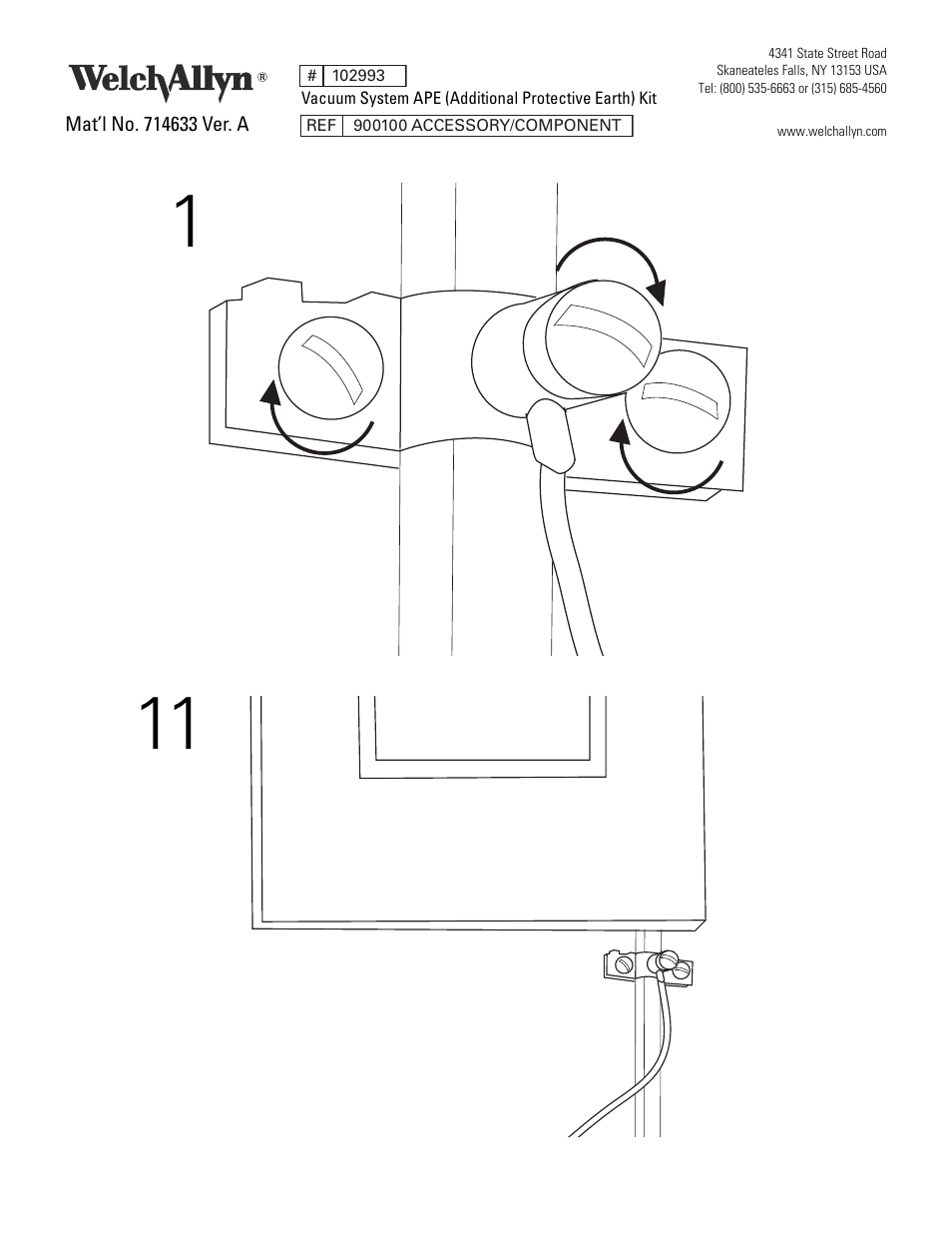 Welch Allyn Vacuum System APE (Additional Protective Earth) Kit - Installation Guide User Manual | Page 6 / 6