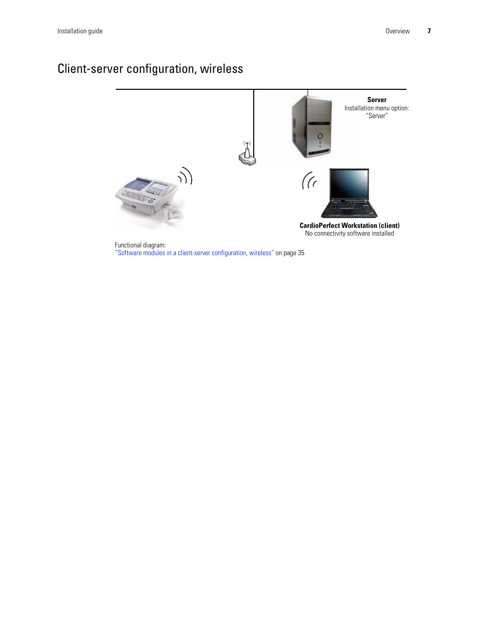 Client-server configuration, wireless | Welch Allyn CSK Software Install Guide - Installation Guide User Manual | Page 11 / 44
