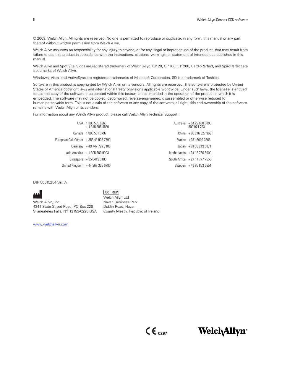 Welch Allyn CSK Software Install Guide - Installation Guide User Manual | Page 2 / 44