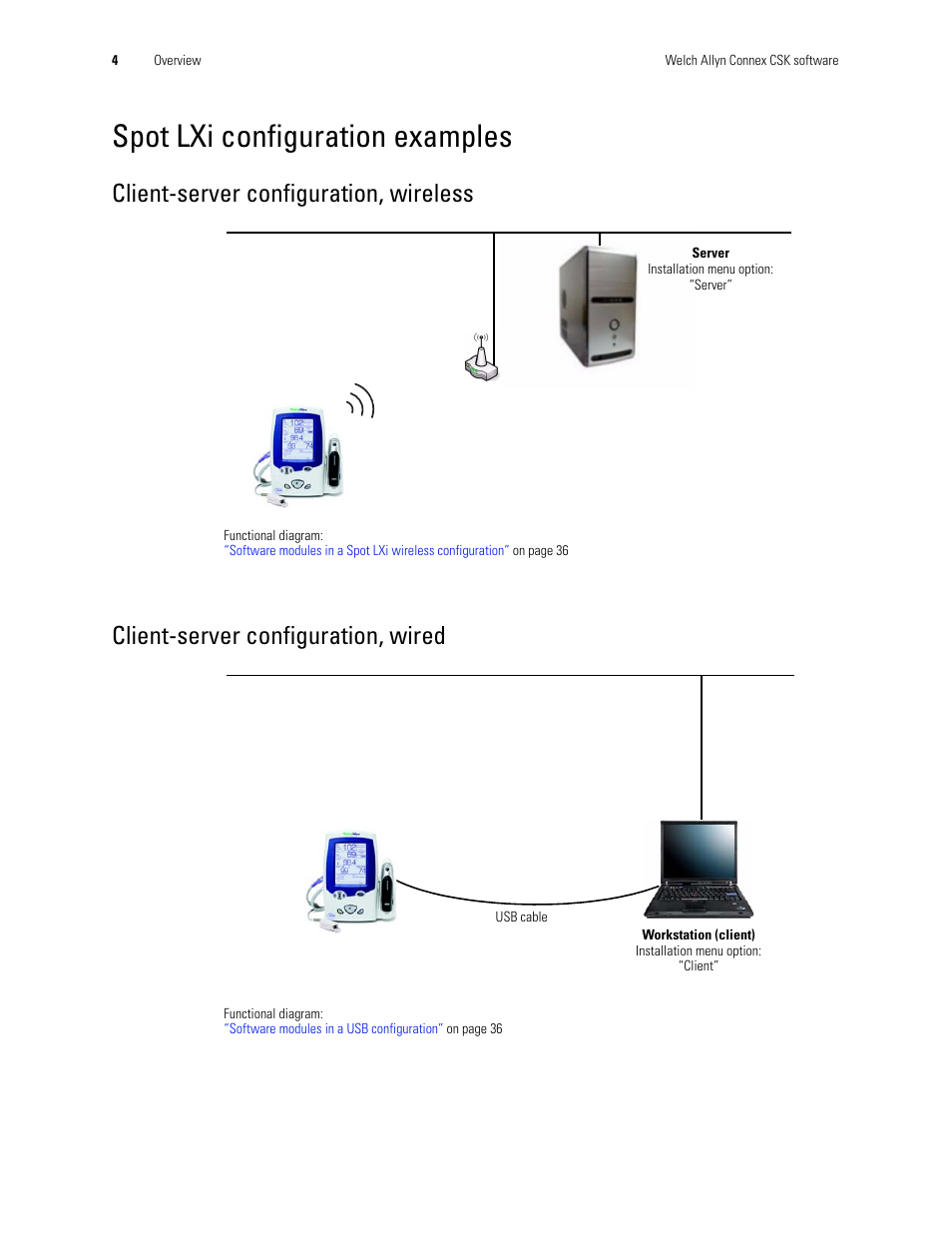 Spot lxi configuration examples | Welch Allyn CSK Software Install Guide - Installation Guide User Manual | Page 8 / 44