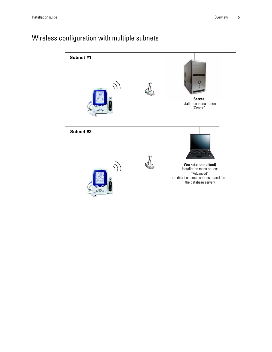 Wireless configuration with multiple subnets | Welch Allyn CSK Software Install Guide - Installation Guide User Manual | Page 9 / 44
