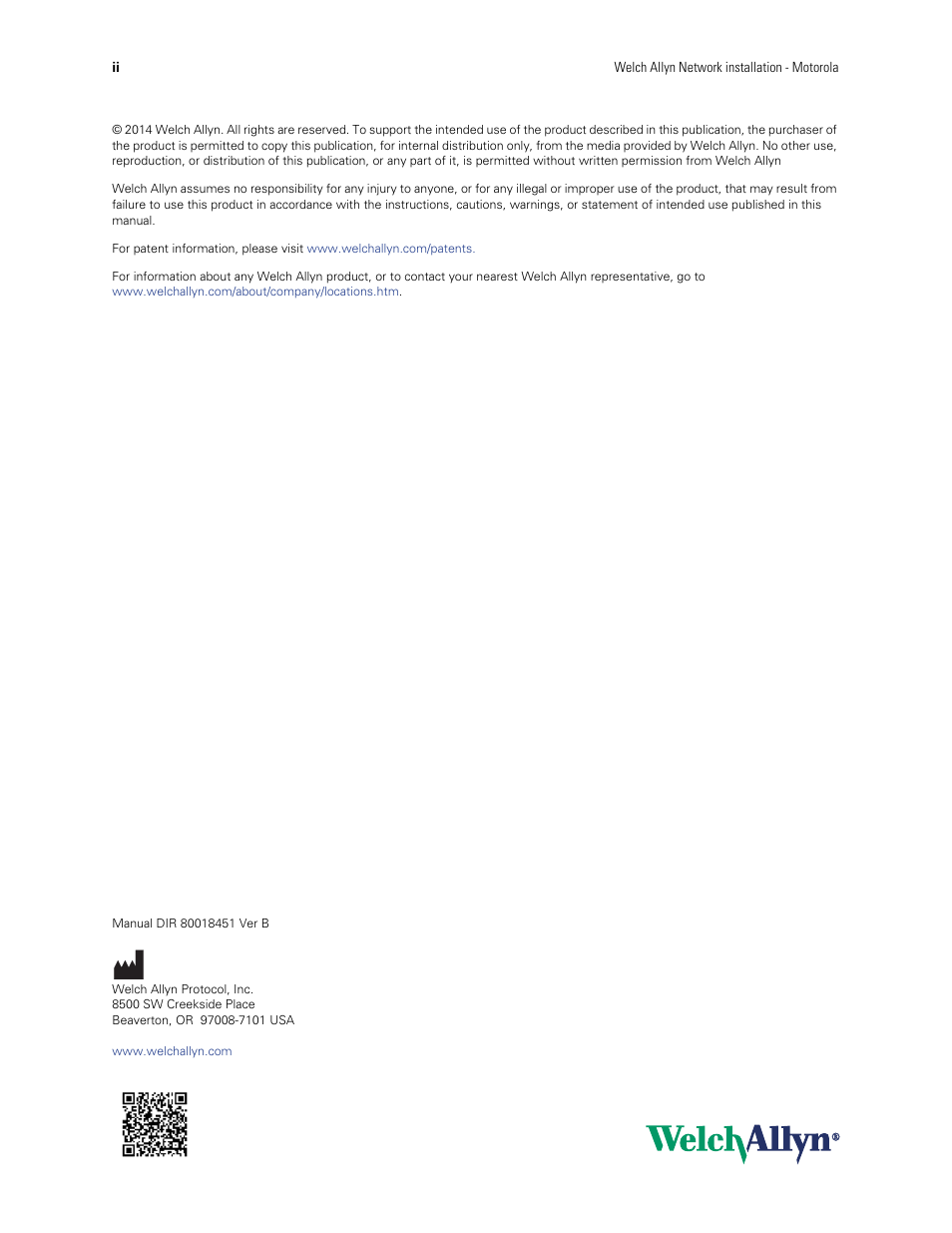 Welch Allyn Connex Central Station Motorola Best Practices-Network - Installation Guide User Manual | Page 2 / 8