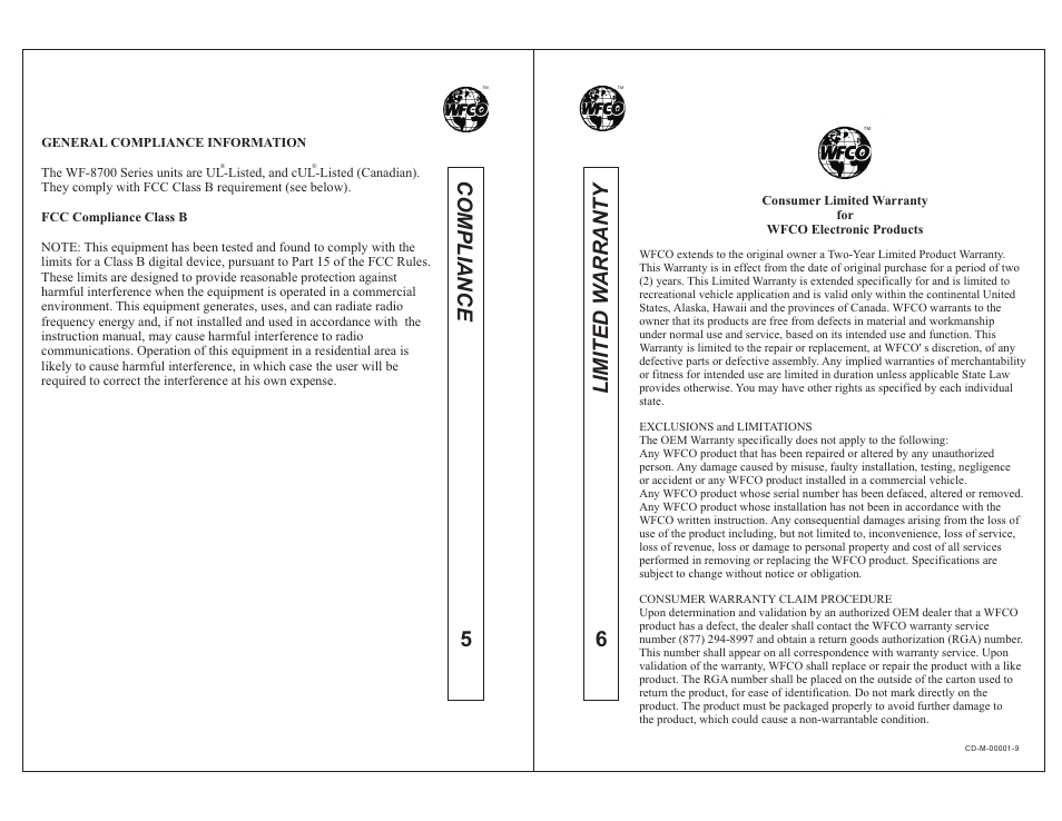WFCO WF-8740P User Manual | Page 4 / 6
