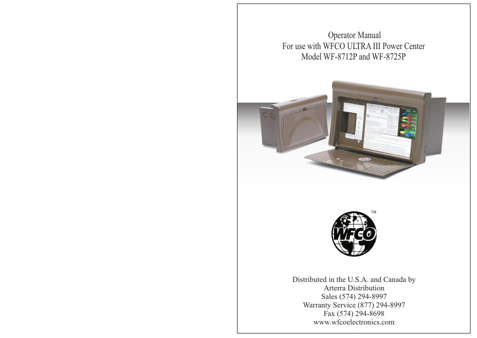 WFCO WF-8725P User Manual | 6 pages
