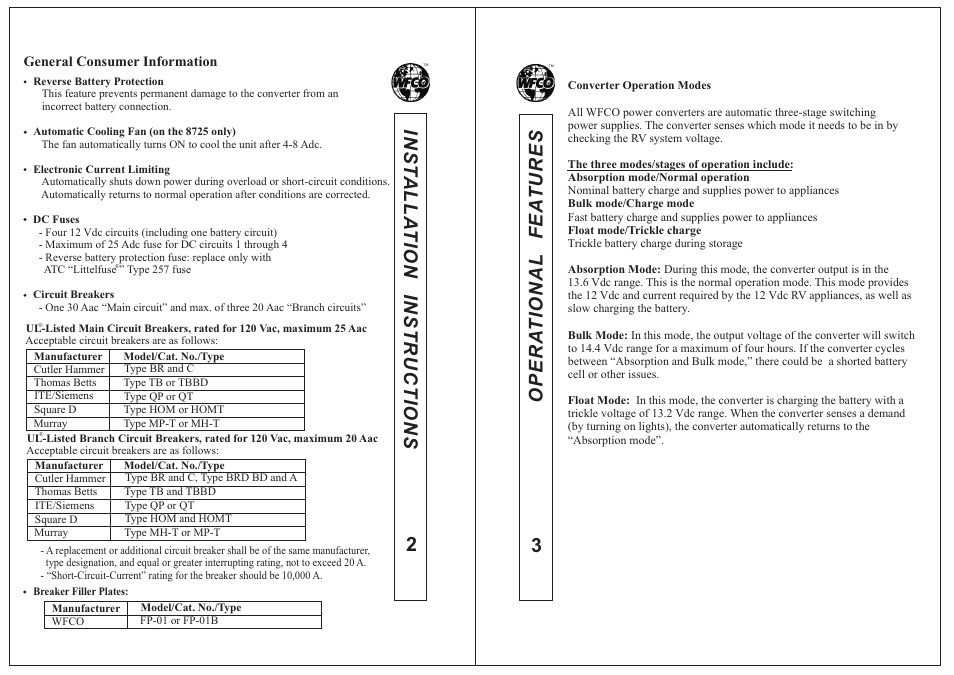 WFCO WF-8725P User Manual | Page 2 / 6