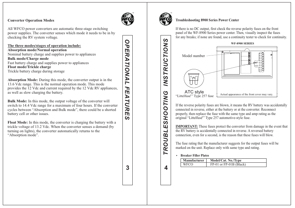 WFCO WF-8900 Series User Manual | Page 3 / 7