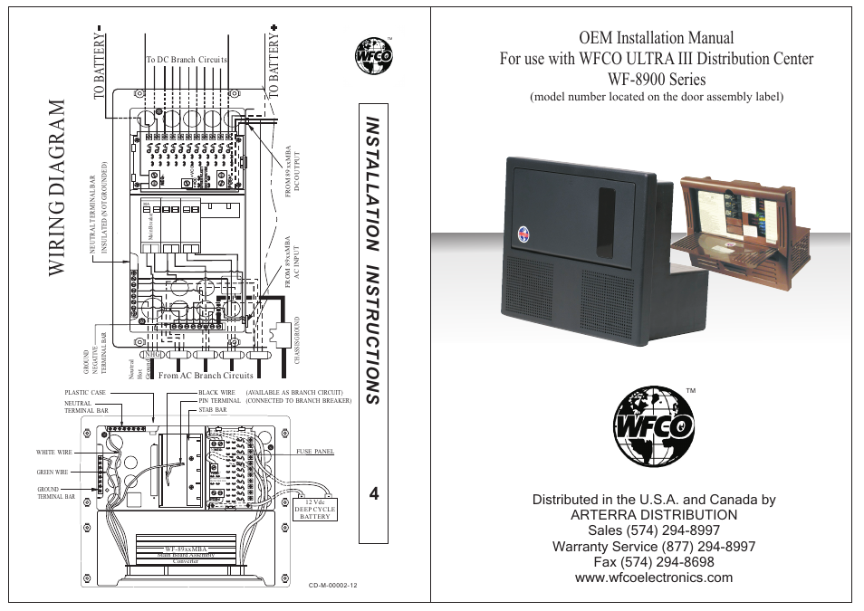 Model number located on the door assembly label) | WFCO WF-8900 Series User Manual | Page 6 / 7