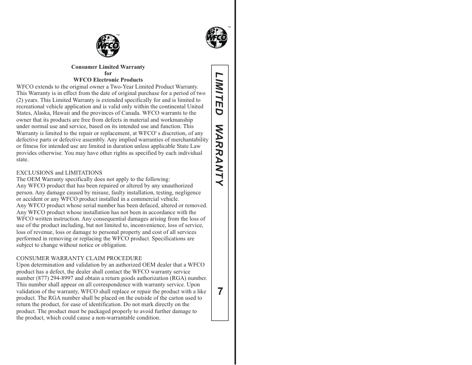 WFCO WF-9900 Series User Manual | Page 5 / 7