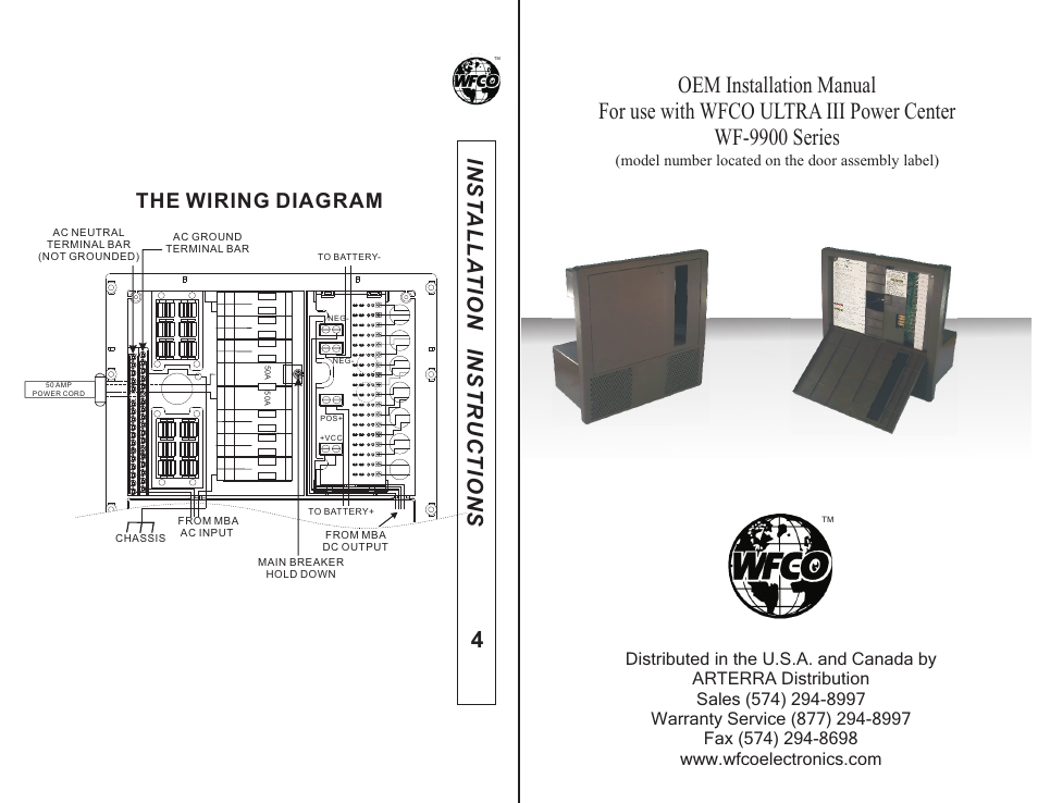 The wiring diagram | WFCO WF-9900 Series User Manual | Page 6 / 7