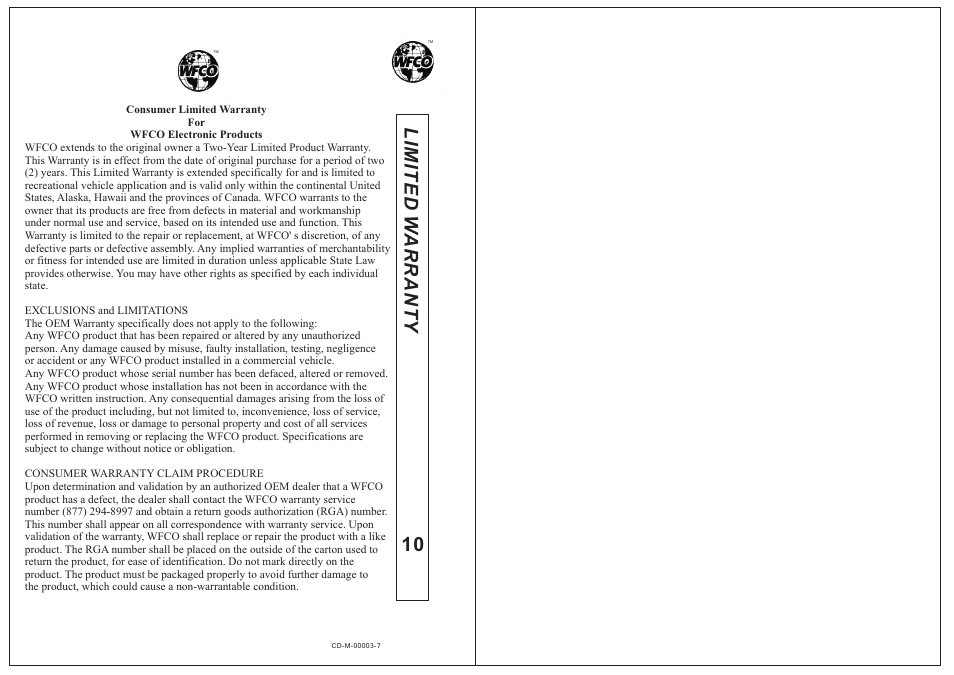 WFCO WF-9800 Series User Manual | Page 5 / 7