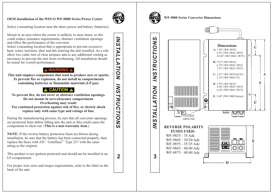 WFCO WF-9800 Series User Manual | Page 7 / 7