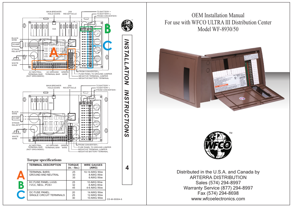 Ac b | WFCO WF-8950 User Manual | Page 5 / 6