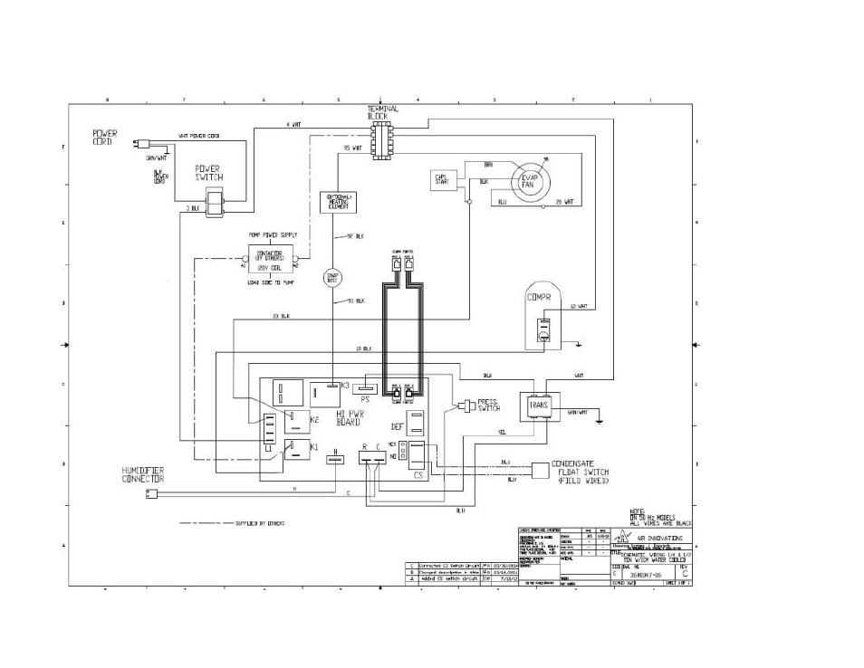 Wiring diagrams water-cooled d025 and d050 | Wine Guardian Ducted Wine Cellar Cooling System (D0200) - Manual User Manual | Page 16 / 58