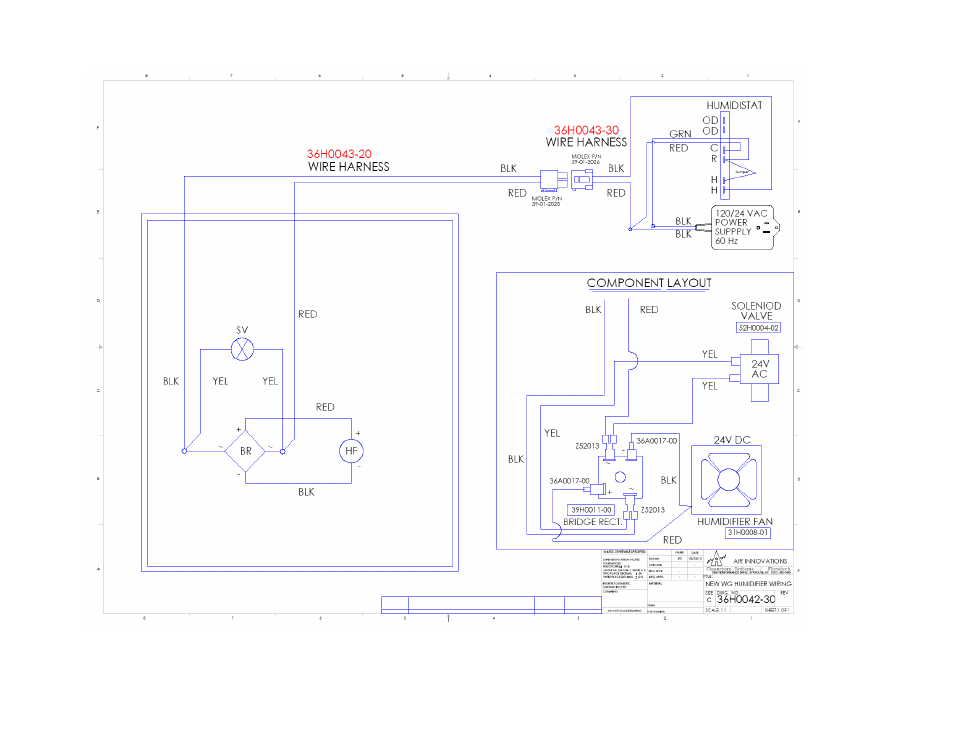 Wiring diagram - freestanding humidifier | Wine Guardian Humidifier - Manual User Manual | Page 10 / 22