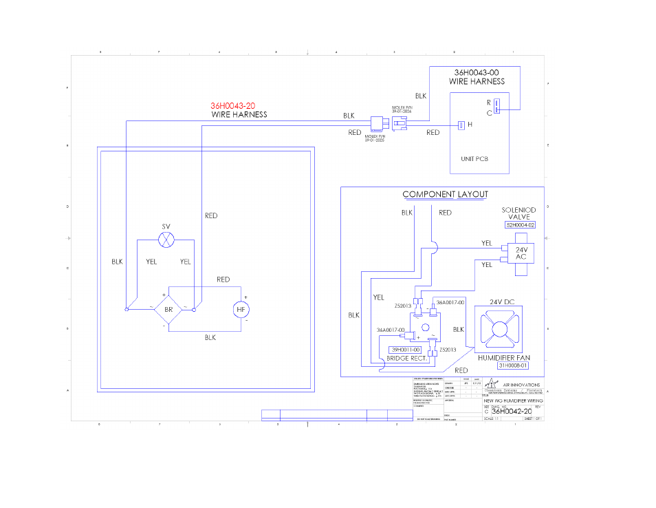 Wiring diagram - integrated humidifier | Wine Guardian Humidifier - Manual User Manual | Page 9 / 22