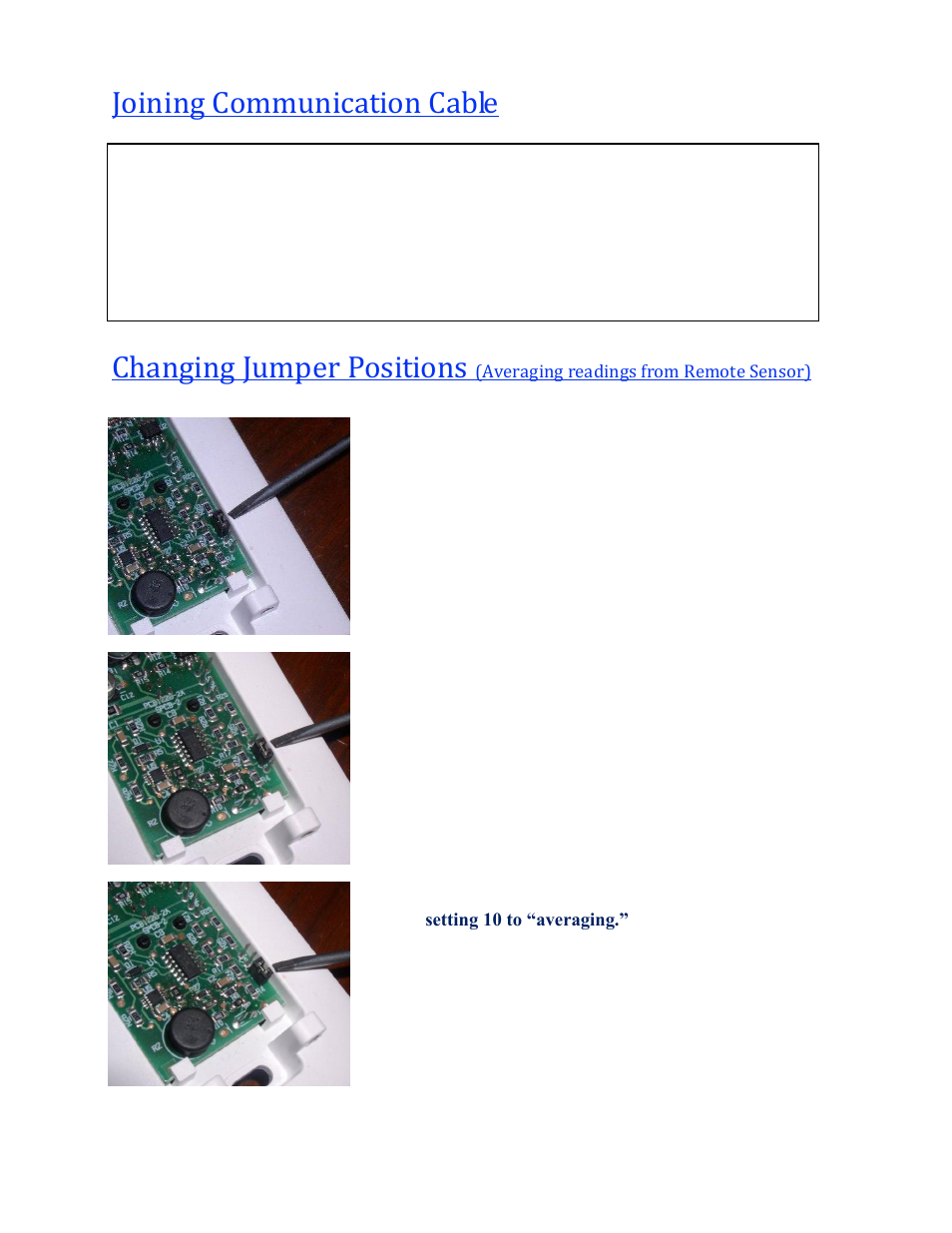 Joining communication cable, Changing jumper positions | Wine Guardian Through-the-Wall Wine Cellar Cooling Systems 50Hz (WG25) - Manual User Manual | Page 28 / 41