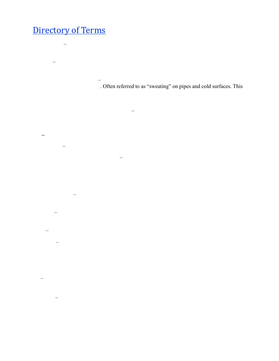 Directory of terms | Wine Guardian Through-the-Wall Wine Cellar Cooling Systems 50Hz (WG25) - Manual User Manual | Page 4 / 41
