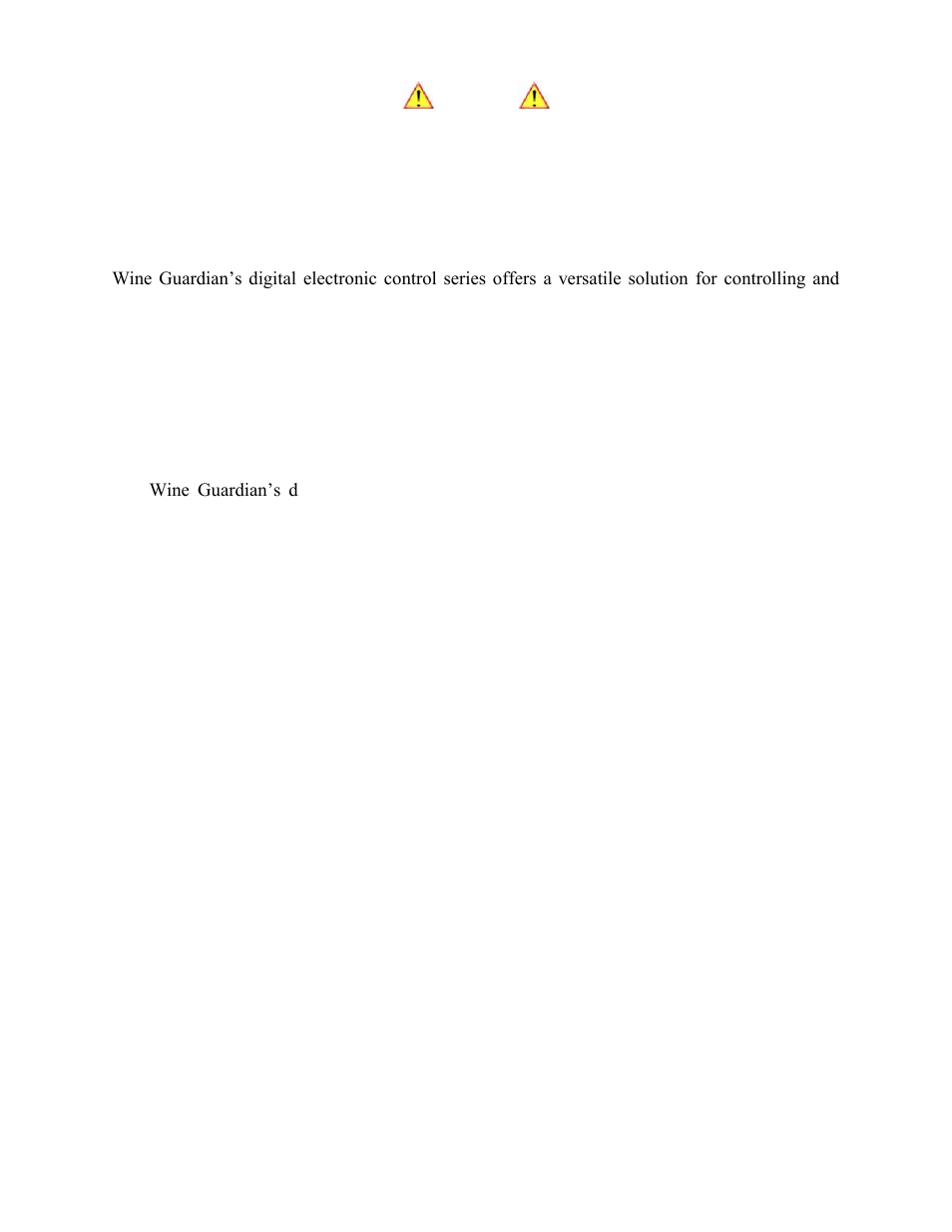 Wine guardian controls | Wine Guardian Through-the-Wall Wine Cellar Cooling Systems 50Hz (WG25) - Manual User Manual | Page 7 / 41
