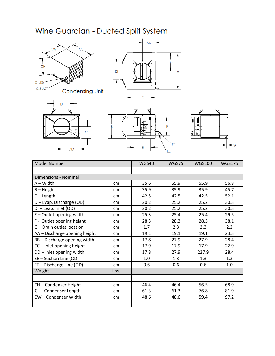 Wine Guardian Ducted Split Wine Cellar Cooling Systems (WGS175) - Manual User Manual | Page 12 / 75