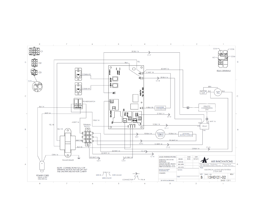 Wiring diagram for wgs100, wgs175 units | Wine Guardian Ducted Split Wine Cellar Cooling Systems (WGS175) - Manual User Manual | Page 15 / 75
