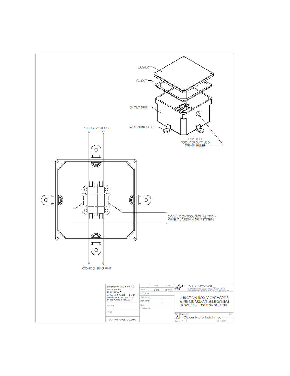 Volt contactor detail sheet 24 | Wine Guardian Ducted Split Wine Cellar Cooling Systems (WGS175) - Manual User Manual | Page 16 / 75