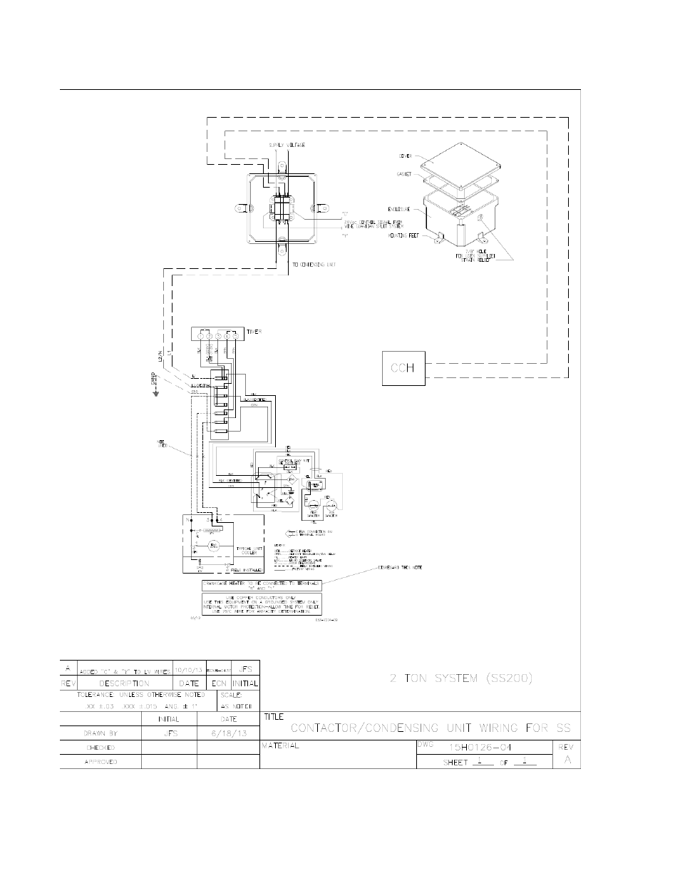 Condensing section wiring schematic for wgs175 | Wine Guardian Ducted Split Wine Cellar Cooling Systems (WGS175) - Manual User Manual | Page 20 / 75
