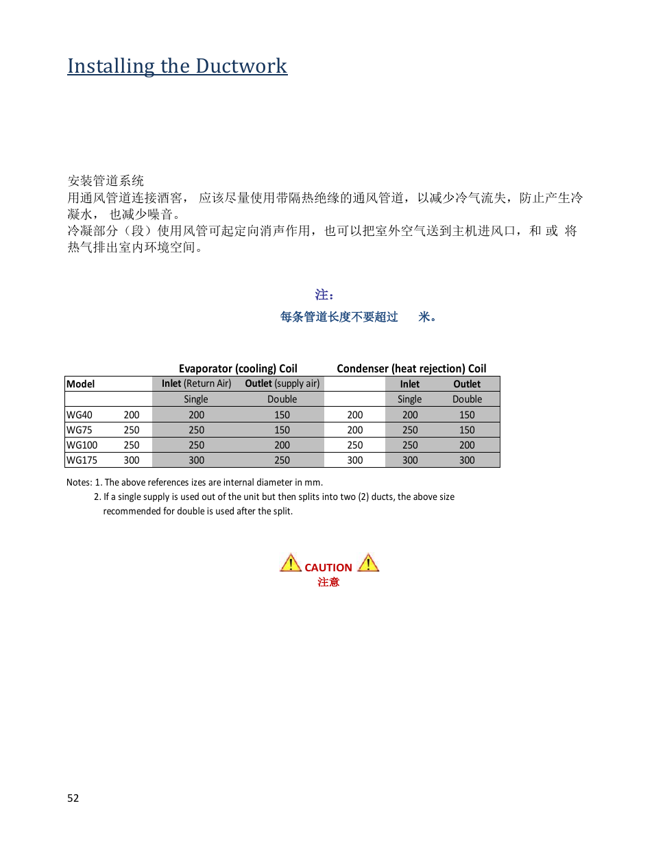 Installing the ductwork | Wine Guardian Ducted Wine Cellar Cooling Systems (WG175) - Manual User Manual | Page 56 / 80