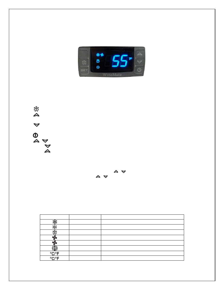 Temperature and humidity | Wine-Mate SSL Series User Manual | Page 7 / 31