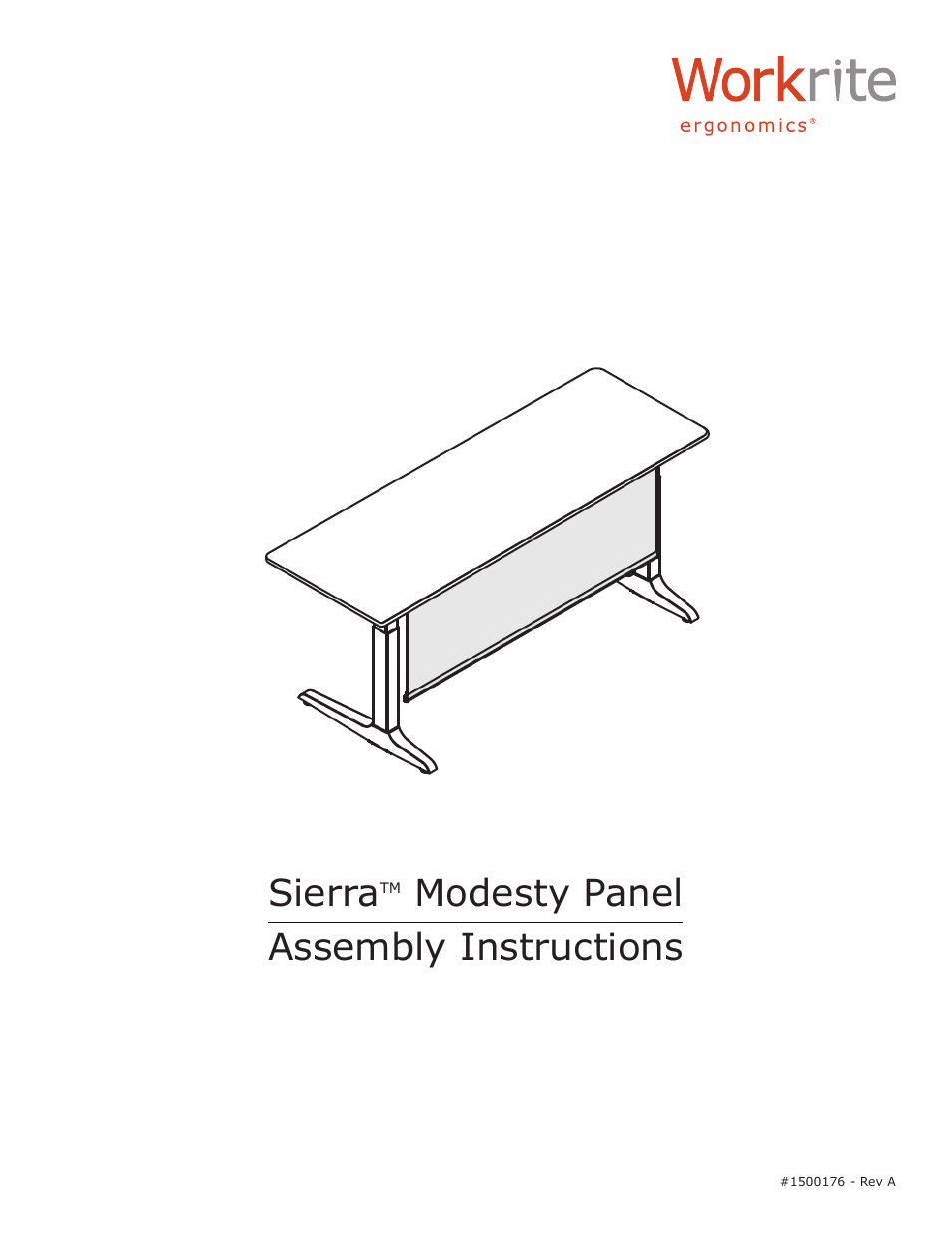 Workrite Sierra Modesty Panel User Manual | 4 pages