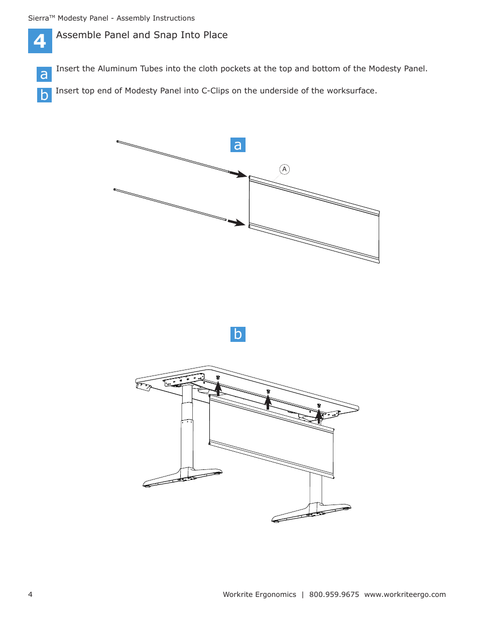 Workrite Sierra Modesty Panel User Manual | Page 4 / 4