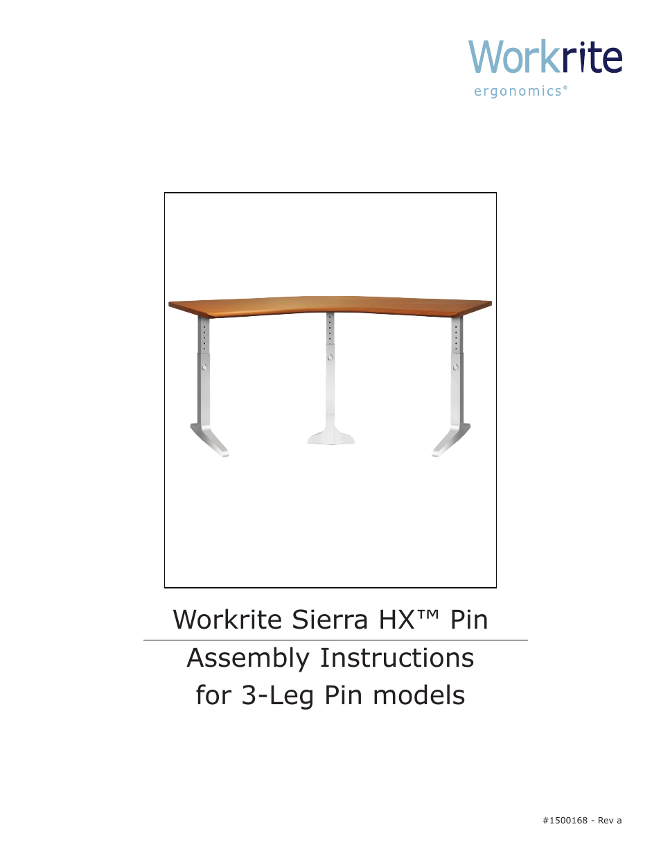 Workrite Sierra HX Pin Assembly Instructions for 3-Leg Pin models User Manual | 4 pages
