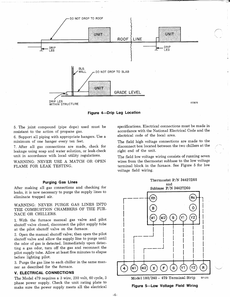 Purging gas lines, V. electrical connections | Bryant 479 D User Manual | Page 4 / 13