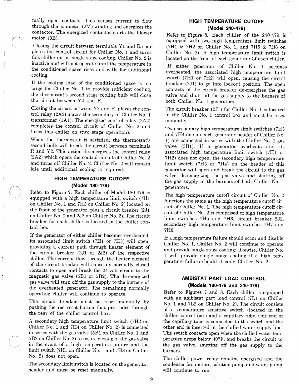 High temperature cutoff (model 180-479), High temperature cutoff (model 240-479) | Bryant 479 D User Manual | Page 9 / 13