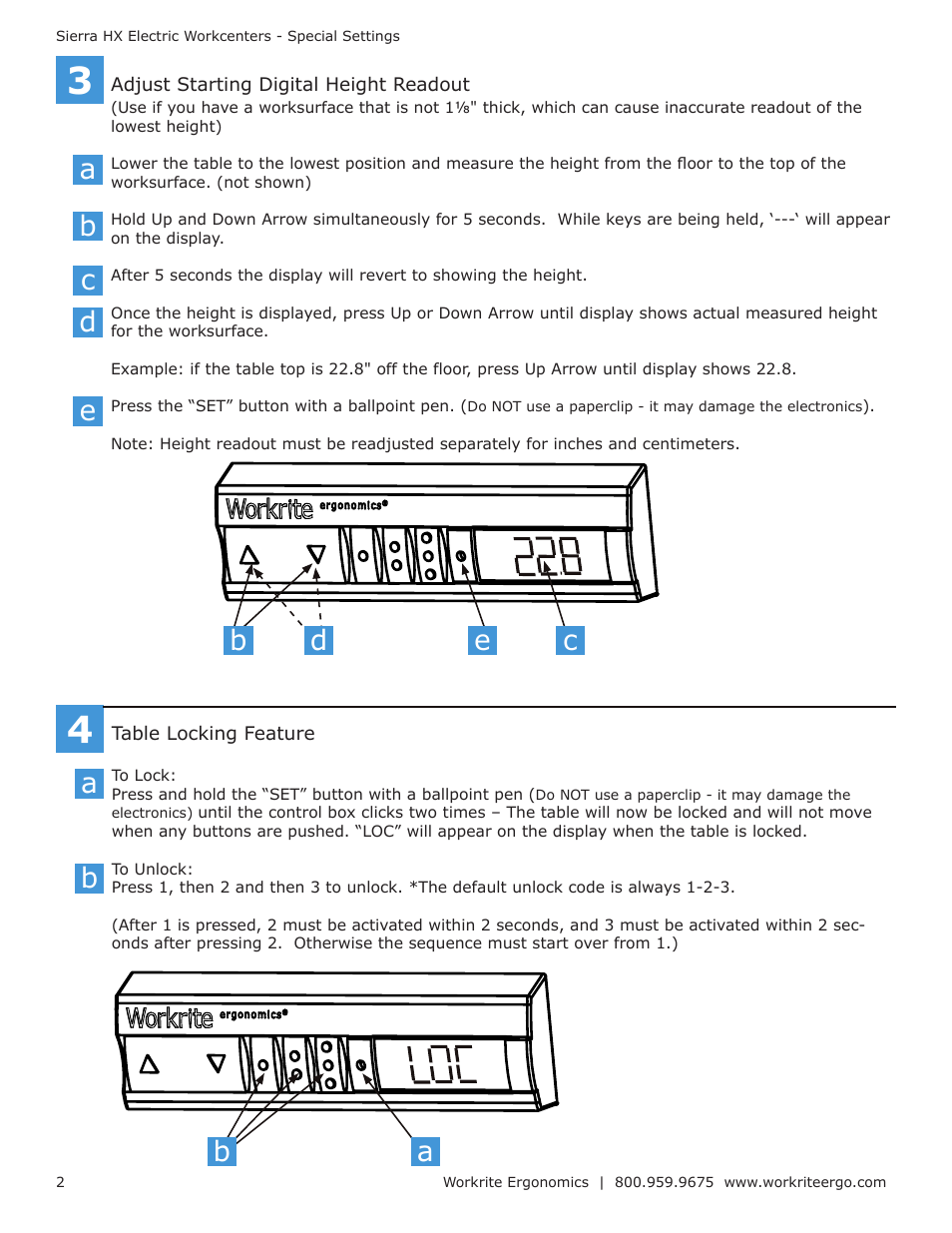 Ab b d | Workrite Sierra HX Electric Workcenters User Manual | Page 2 / 3