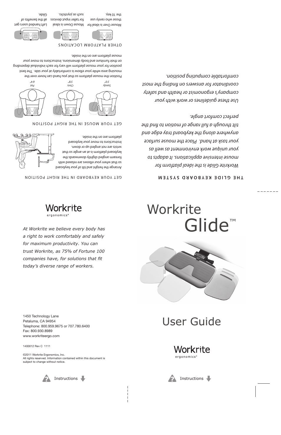 Workrite Glide User Manual | 4 pages