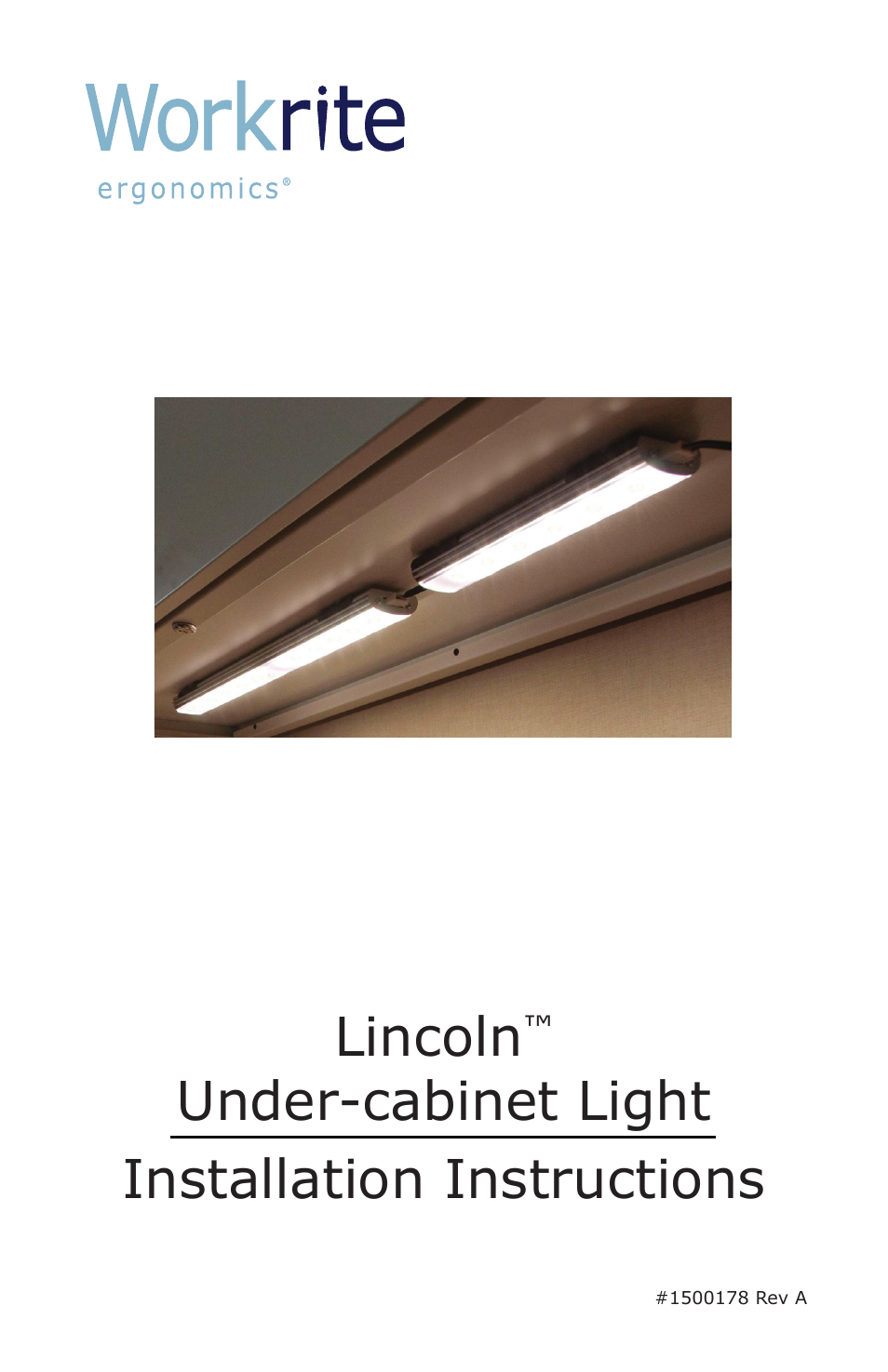 Workrite Lincoln Under-cabinet Light User Manual | 8 pages