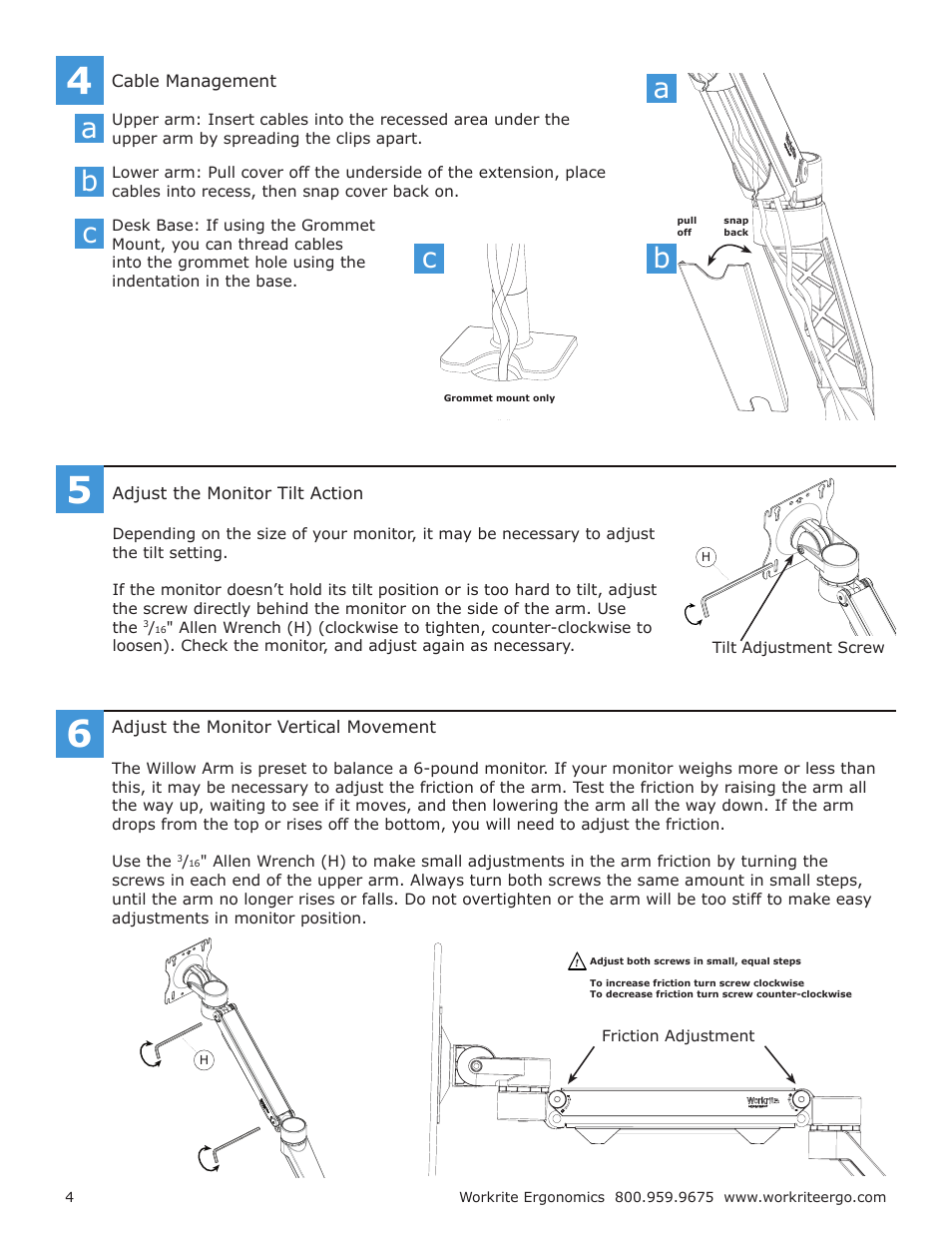 Ba b | Workrite Willow User Manual | Page 4 / 4