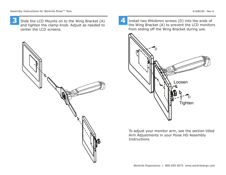 Workrite PA4000 - Poise Twin User Manual | Page 2 / 2
