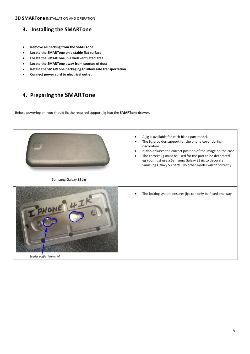 Smartone, Installing the smartone, Preparing the | 3d smartone | Xpres 3D SMARTone User Manual | Page 5 / 25