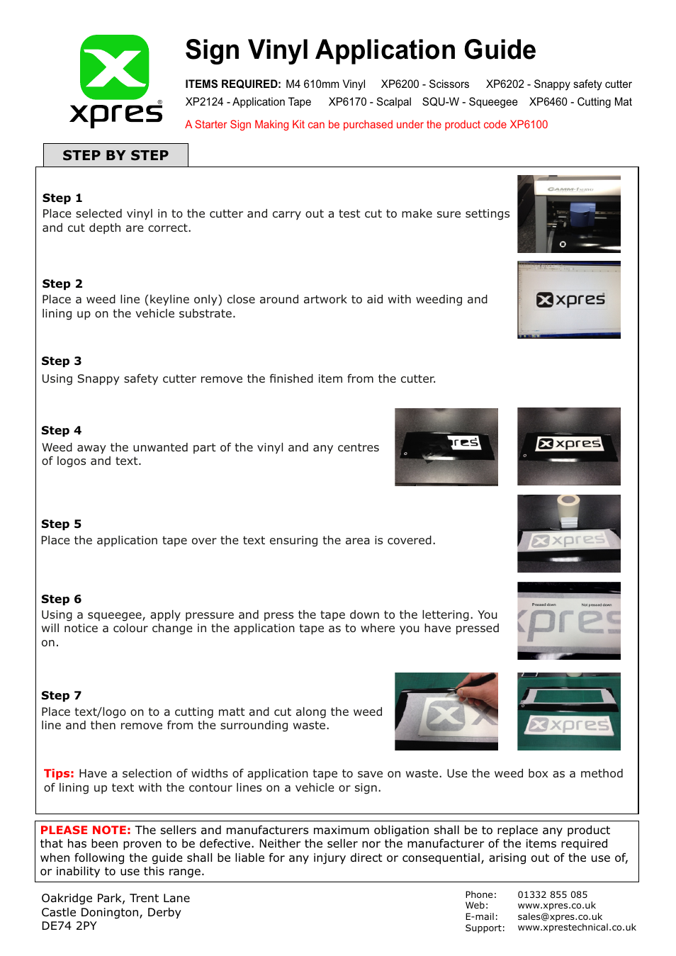 Xpres Sign Vinyl Application Guide User Manual | 2 pages