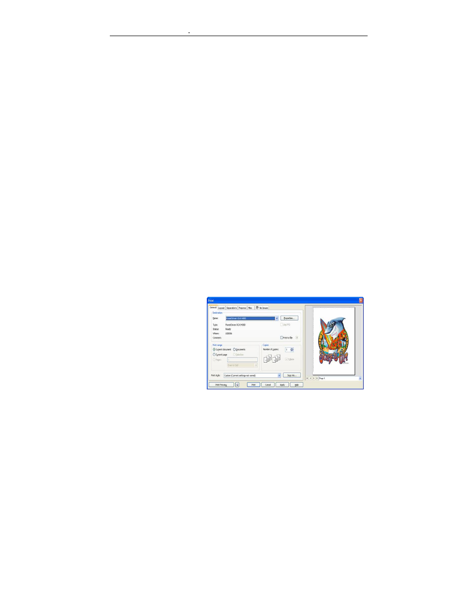Using powerdriver xg, Quick start example (corel draw), Setting powerdriver printer properties | Xpres SubliJet IQ EPSON Stylus PRO 4880 (Windows Power Driver Setup): Power Driver Installation & Getting Started Guide User Manual | Page 23 / 52