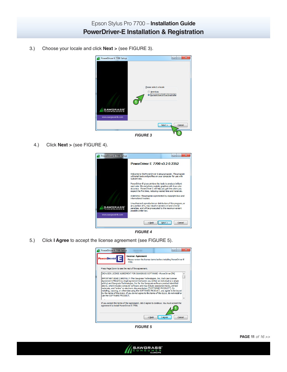 Powerdriver-e installation & registration, Epson stylus pro 7700 – installation guide | Xpres SubliJet E Epson Stylus Pro 7700 (Windows Power Driver Setup): Power Driver Installation Guide User Manual | Page 11 / 16