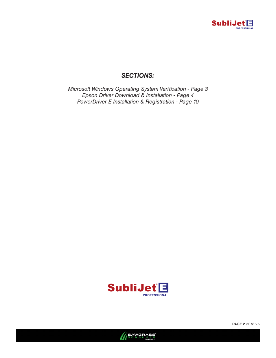 Xpres SubliJet E Epson Stylus Pro 7700 (Windows Power Driver Setup): Power Driver Installation Guide User Manual | Page 2 / 16