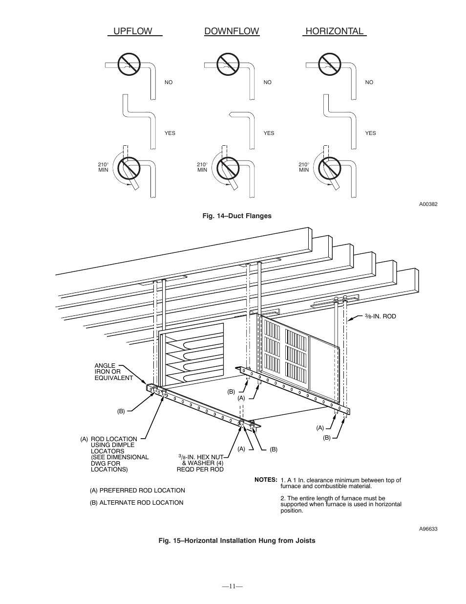 Upflow, Downflow, Horizontal | Bryant 312AAV User Manual | Page 11 / 30