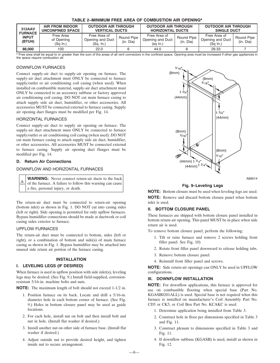 Bryant 312AAV User Manual | Page 8 / 30